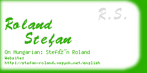 roland stefan business card